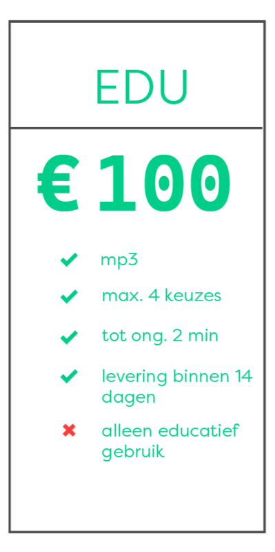 prijstabel
