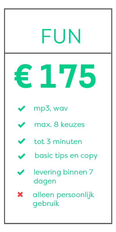 prijstabel